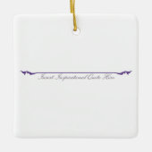 ここに感動的引用文を挿入 – 紫 セラミックオーナメント (正面)