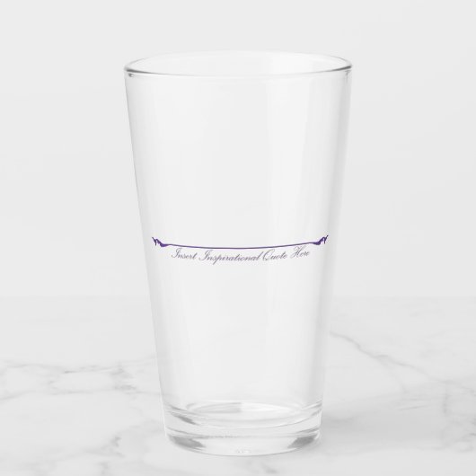 ここに感動的引用文を挿入 – 紫 タンブラーグラス (正面)