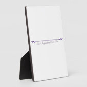 ここに感動的引用文を挿入 – 紫 フォトプラーク (側面)