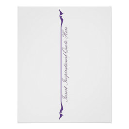 ここに感動的引用文を挿入 – 紫 ポスター