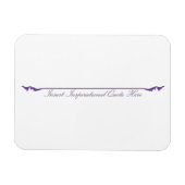 ここに感動的引用文を挿入 – 紫 マグネット (横)