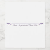 ここに感動的引用文を挿入 – 紫 ワインラベル (シングルラベル)