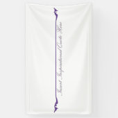 ここに感動的引用文を挿入 – 紫 横断幕 (縦)