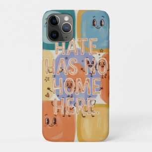 ここに憎しみの居場所はない、陽気なキャラクターアート iPhone 11 PROケース