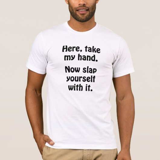 ここに手をどうぞ Tシャツ (正面)