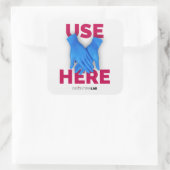 ここに手袋を使用 スクエアシール (バッグ)