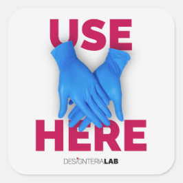 ここに手袋を使用 スクエアシール