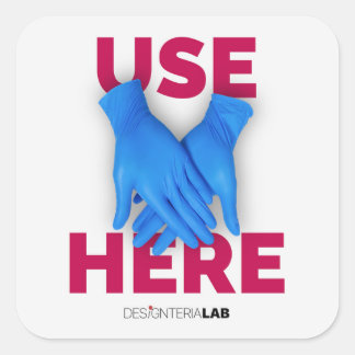 ここに手袋を使用 スクエアシール