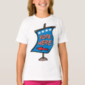 ここに投票のサイン Tシャツ (正面)