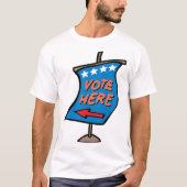 ここに投票のサイン Tシャツ (正面)