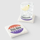 ここに投票 ストーンコースター (横)