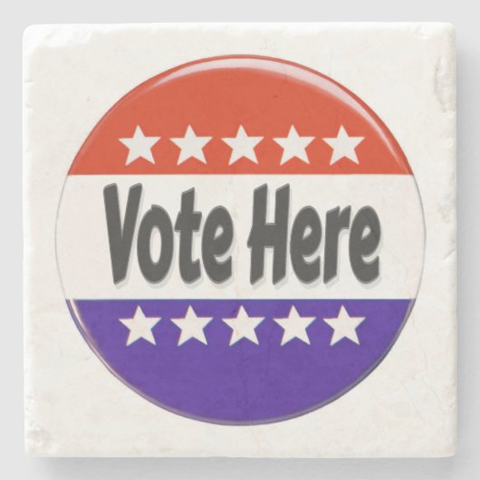 ここに投票 ストーンコースター (正面)