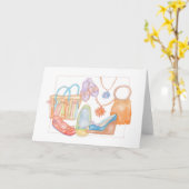 ここに日曜日の挨拶状を来ます カード (黄色い花)