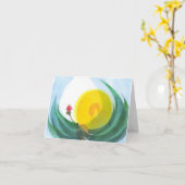 ここに日曜日、第2、小さいNotecardを来ます カード (黄色い花)