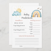 ここに来たぞ 赤ちゃんの予言ゲーム ソン・ベイビー 招待状 (正面/裏面)