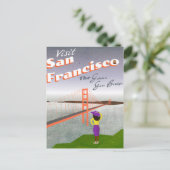 「ここに来てほしい」ゴールデンゲートブリッジ ポストカード (スタンド正面)