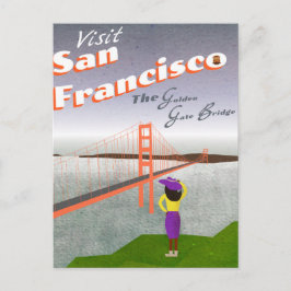 「ここに来てほしい」ゴールデンゲートブリッジ ポストカード