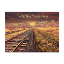 「ここに来てほしい」鉄道線路はがき