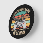 ここに来るためにゲームを中断しました ラウンド壁時計 (傾斜)