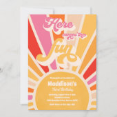 ここに楽しいボーホーサンシャインバーサデーパーティーがやってくる 招待状 (正面)