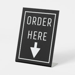 ここに注文 台座サイン