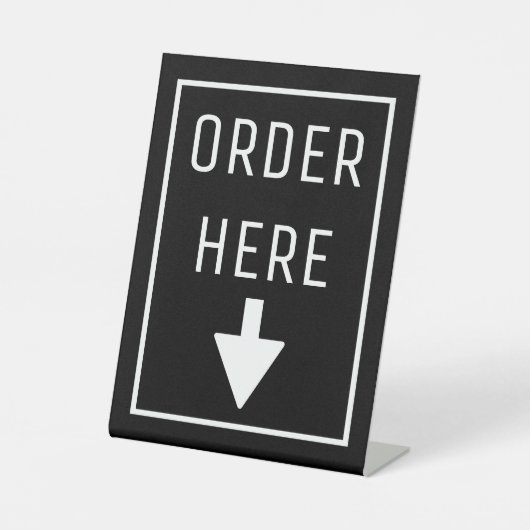 ここに注文 台座サイン (正面)