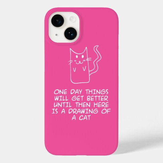 ここに猫のスケッチがある Case-Mate iPhoneケース (裏面)