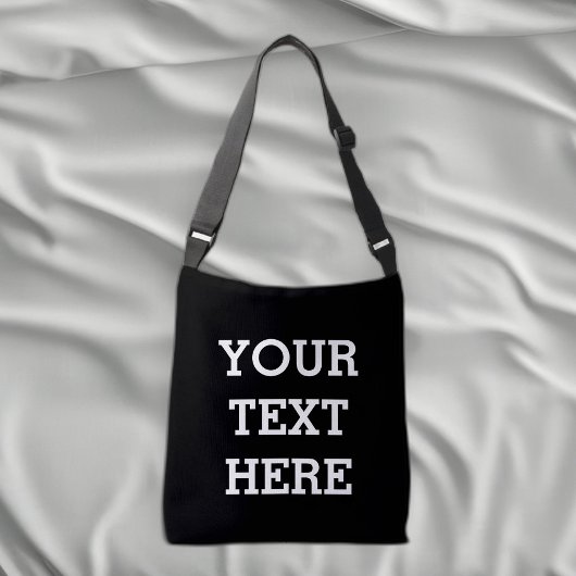 ここに白黒カスタム描画の独自の文字を追加 クロスボディバッグ