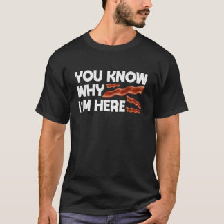 ここに私がいる理由はわかるよねベーコン ロングスリーブ Tシャツ