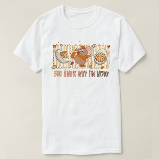 ここに私がいる理由はわかるよね、面白い感謝祭のネズミ Tシャツ (デザイン正面)