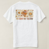 ここに私がいる理由はわかるよね、面白い感謝祭のネズミ Tシャツ (デザイン裏面)