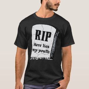 ここに私の若い死が20代の出産に横たわる Tシャツ