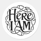 ここに私はステッカーセット ラウンドシール (正面)