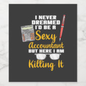 ここに私は会計士すごいだ ワインラベル (シングルラベル)