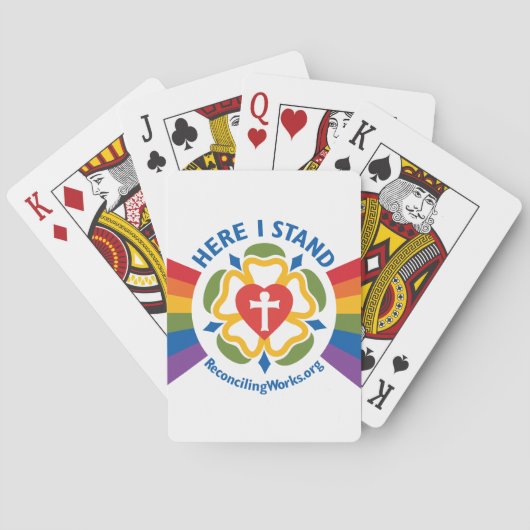 "ここに私は"立ちまカードを遊びます トランプ (裏面)