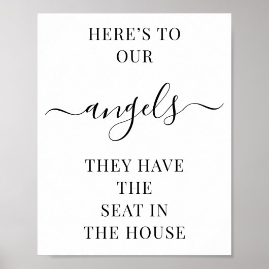 ここに私達の天使の記念碑の印刷可結婚能がある ポスター (正面)