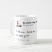 ここに私達は行きます コーヒーマグカップ (正面左)