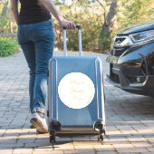 ここに立ってエレガント金ゴールドの円の標識 シール (スーツケースインサイチュ)