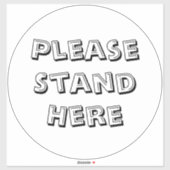 ここに立ってモダンタイポグラフィ土間 シール (シート)