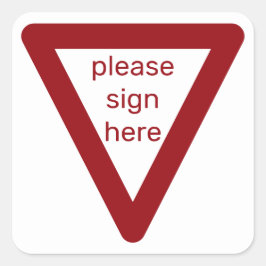 ここに署名してください スクエアシール