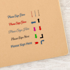 ここに署名してください 矢印 シール