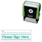 「ここに署名して下さい」 ゴム印 セルフインキングスタンプ (インサイチュ)