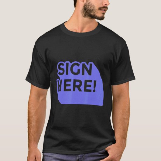ここに署名引用文 Tシャツ (正面)