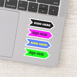 ここに署名（署名）矢印 シール