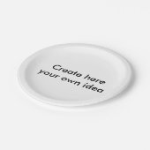 ここに自分のアイディアを作成する – シャツからデザイン ペーパープレート (アングル)