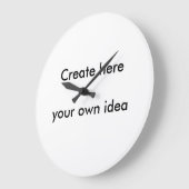 ここに自分のアイディアを作成する – シャツからデザイン ラージ壁時計 (傾斜)