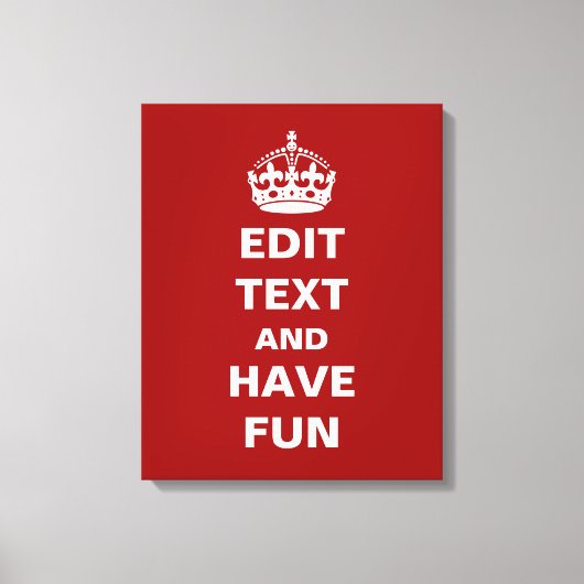 ここに自分の文字を追加！ キャンバスプリント (正面)