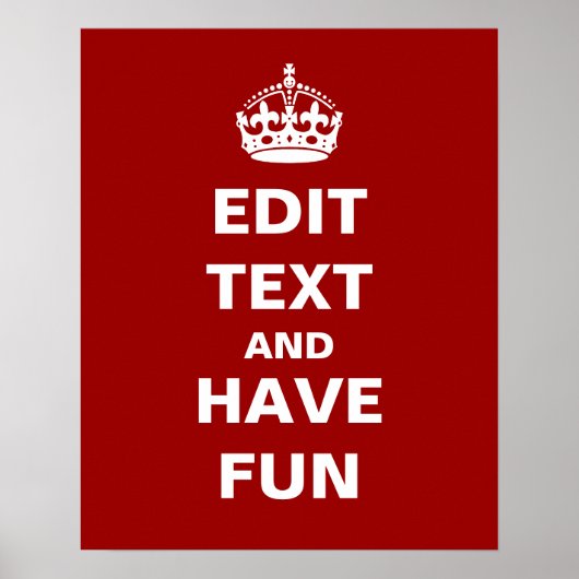 ここに自分の文字を追加! ポスター (正面)