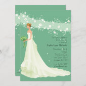 ここに花嫁のブライダルシャワーの招待状を来ます 招待状 (正面/裏面)