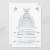 ここに花嫁を来ます! ブライダルシャワーの招待状 招待状 (正面/裏面)